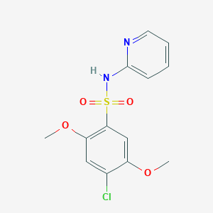 molecular formula C13H13ClN2O4S B4674506 4-chloro-2,5-dimethoxy-N-2-pyridinylbenzenesulfonamide 