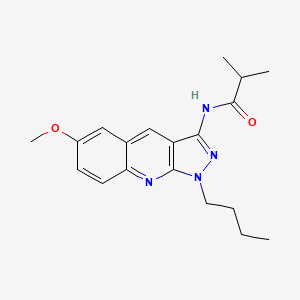 molecular formula C19H24N4O2 B4674516 N-(1-butyl-6-methoxy-1H-pyrazolo[3,4-b]quinolin-3-yl)-2-methylpropanamide 