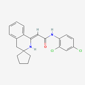 molecular formula C21H20Cl2N2O B4674517 N-(2,4-dichlorophenyl)-2-(2'H-spiro[cyclopentane-1,3'-isoquinolin]-1'(4'H)-ylidene)acetamide 