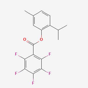 molecular formula C17H13F5O2 B4674566 2-isopropyl-5-methylphenyl pentafluorobenzoate 