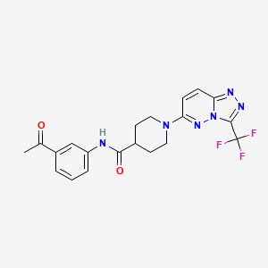 molecular formula C20H19F3N6O2 B4674610 N-(3-acetylphenyl)-1-[3-(trifluoromethyl)[1,2,4]triazolo[4,3-b]pyridazin-6-yl]-4-piperidinecarboxamide 