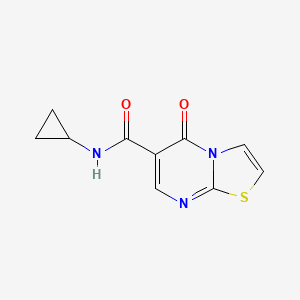 molecular formula C10H9N3O2S B4674647 N-cyclopropyl-5-oxo-5H-[1,3]thiazolo[3,2-a]pyrimidine-6-carboxamide 