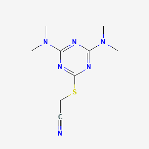 {[4,6-bis(dimethylamino)-1,3,5-triazin-2-yl]thio}acetonitrile