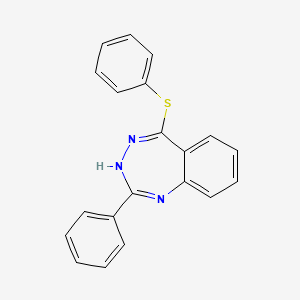 molecular formula C20H15N3S B4674654 2-phenyl-5-(phenylthio)-3H-1,3,4-benzotriazepine 