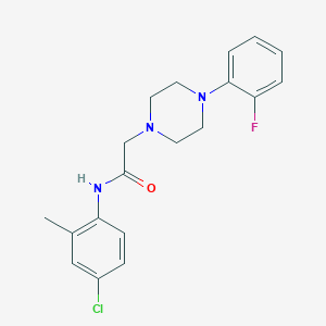 molecular formula C19H21ClFN3O B4674678 N-(4-chloro-2-methylphenyl)-2-[4-(2-fluorophenyl)-1-piperazinyl]acetamide 