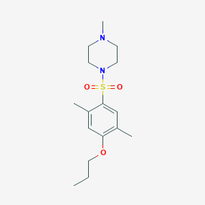 molecular formula C16H26N2O3S B4674679 1-[(2,5-dimethyl-4-propoxyphenyl)sulfonyl]-4-methylpiperazine 