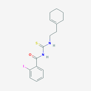 molecular formula C16H19IN2OS B467470 N-[2-(cyclohexen-1-yl)ethylcarbamothioyl]-2-iodobenzamide CAS No. 642953-05-7