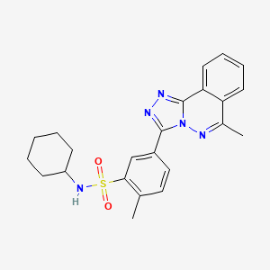 molecular formula C23H25N5O2S B4674701 N-cyclohexyl-2-methyl-5-(6-methyl[1,2,4]triazolo[3,4-a]phthalazin-3-yl)benzenesulfonamide 