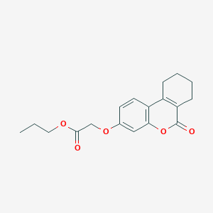 molecular formula C18H20O5 B4674709 propyl [(6-oxo-7,8,9,10-tetrahydro-6H-benzo[c]chromen-3-yl)oxy]acetate 