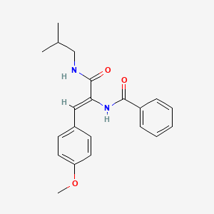 molecular formula C21H24N2O3 B4674723 N-[1-[(isobutylamino)carbonyl]-2-(4-methoxyphenyl)vinyl]benzamide 