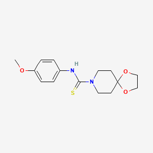 molecular formula C15H20N2O3S B4674724 N-(4-methoxyphenyl)-1,4-dioxa-8-azaspiro[4.5]decane-8-carbothioamide 