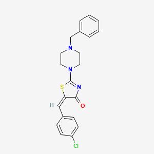 molecular formula C21H20ClN3OS B4674746 2-(4-benzyl-1-piperazinyl)-5-(4-chlorobenzylidene)-1,3-thiazol-4(5H)-one 