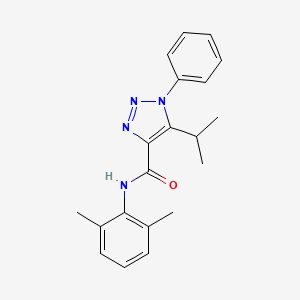 molecular formula C20H22N4O B4674750 N-(2,6-dimethylphenyl)-5-isopropyl-1-phenyl-1H-1,2,3-triazole-4-carboxamide 