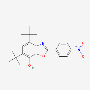molecular formula C21H24N2O4 B4674758 4,6-di-tert-butyl-2-(4-nitrophenyl)-1,3-benzoxazol-7-ol 
