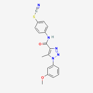molecular formula C18H15N5O2S B4674770 4-({[1-(3-methoxyphenyl)-5-methyl-1H-1,2,3-triazol-4-yl]carbonyl}amino)phenyl thiocyanate 