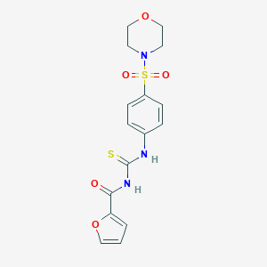 molecular formula C16H17N3O5S2 B467479 N-(2-furoyl)-N'-[4-(4-morpholinylsulfonyl)phenyl]thiourea CAS No. 642957-62-8