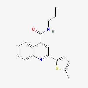 molecular formula C18H16N2OS B4674802 N-allyl-2-(5-methyl-2-thienyl)-4-quinolinecarboxamide 