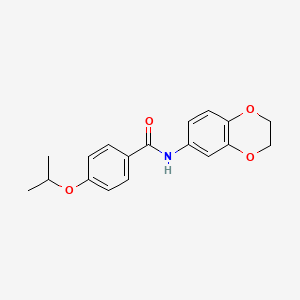 molecular formula C18H19NO4 B4674810 N-(2,3-dihydro-1,4-benzodioxin-6-yl)-4-isopropoxybenzamide 
