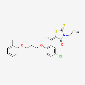 molecular formula C23H22ClNO3S2 B4674822 3-allyl-5-{5-chloro-2-[3-(2-methylphenoxy)propoxy]benzylidene}-2-thioxo-1,3-thiazolidin-4-one 