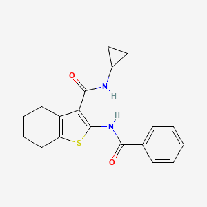 molecular formula C19H20N2O2S B4674826 2-(benzoylamino)-N-cyclopropyl-4,5,6,7-tetrahydro-1-benzothiophene-3-carboxamide 