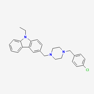 molecular formula C26H28ClN3 B4674833 3-{[4-(4-chlorobenzyl)-1-piperazinyl]methyl}-9-ethyl-9H-carbazole 