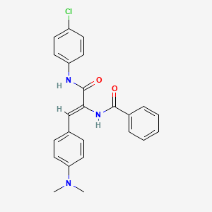 molecular formula C24H22ClN3O2 B4674843 N-{1-{[(4-chlorophenyl)amino]carbonyl}-2-[4-(dimethylamino)phenyl]vinyl}benzamide 