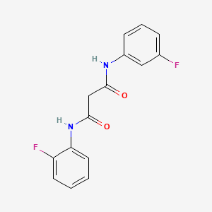 molecular formula C15H12F2N2O2 B4674863 N-(2-fluorophenyl)-N'-(3-fluorophenyl)malonamide 