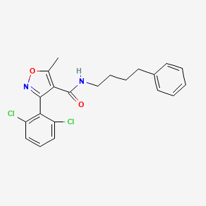 molecular formula C21H20Cl2N2O2 B4674864 3-(2,6-dichlorophenyl)-5-methyl-N-(4-phenylbutyl)-4-isoxazolecarboxamide 