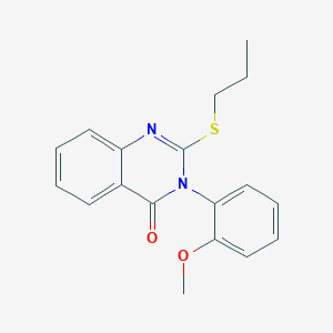 molecular formula C18H18N2O2S B4674878 3-(2-methoxyphenyl)-2-(propylthio)-4(3H)-quinazolinone 