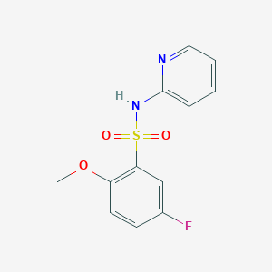 molecular formula C12H11FN2O3S B4674885 5-fluoro-2-methoxy-N-2-pyridinylbenzenesulfonamide 