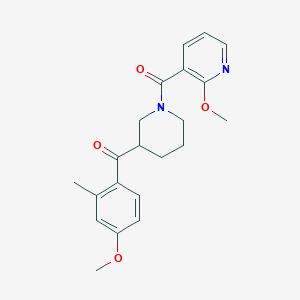 molecular formula C21H24N2O4 B4674887 (4-methoxy-2-methylphenyl){1-[(2-methoxy-3-pyridinyl)carbonyl]-3-piperidinyl}methanone 