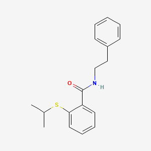 molecular formula C18H21NOS B4674927 2-(isopropylthio)-N-(2-phenylethyl)benzamide 
