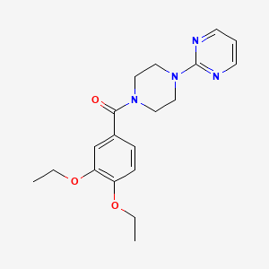 molecular formula C19H24N4O3 B4674952 2-[4-(3,4-diethoxybenzoyl)-1-piperazinyl]pyrimidine 