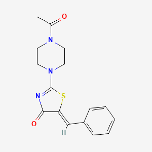 molecular formula C16H17N3O2S B4674967 2-(4-acetyl-1-piperazinyl)-5-benzylidene-1,3-thiazol-4(5H)-one 