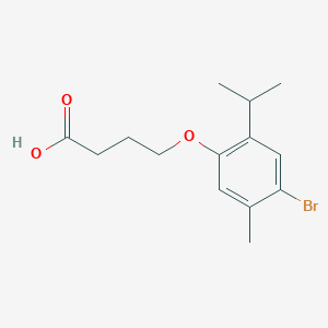molecular formula C14H19BrO3 B4674992 4-(4-bromo-2-isopropyl-5-methylphenoxy)butanoic acid 