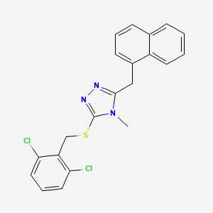 molecular formula C21H17Cl2N3S B4675032 3-[(2,6-dichlorobenzyl)thio]-4-methyl-5-(1-naphthylmethyl)-4H-1,2,4-triazole 