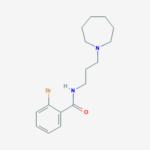 molecular formula C16H23BrN2O B4675053 N-[3-(1-azepanyl)propyl]-2-bromobenzamide 