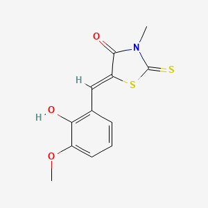 molecular formula C12H11NO3S2 B4675058 5-(2-hydroxy-3-methoxybenzylidene)-3-methyl-2-thioxo-1,3-thiazolidin-4-one 