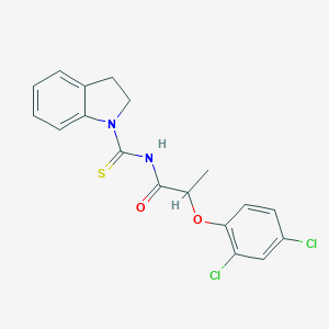 molecular formula C18H16Cl2N2O2S B467506 2-(2,4-dichlorophenoxy)-N-(2,3-dihydro-1H-indol-1-ylcarbonothioyl)propanamide CAS No. 500201-68-3