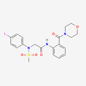 molecular formula C20H22IN3O5S B4675099 N~2~-(4-iodophenyl)-N~2~-(methylsulfonyl)-N~1~-[2-(4-morpholinylcarbonyl)phenyl]glycinamide 