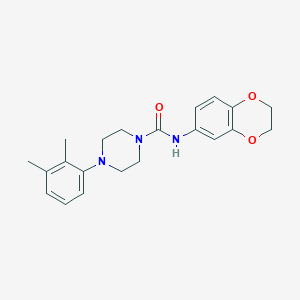 molecular formula C21H25N3O3 B4675107 N-(2,3-dihydro-1,4-benzodioxin-6-yl)-4-(2,3-dimethylphenyl)-1-piperazinecarboxamide 