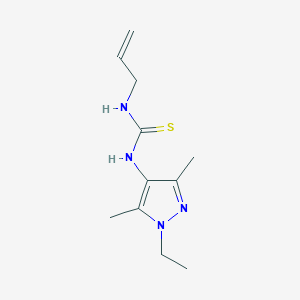 molecular formula C11H18N4S B4675115 N-allyl-N'-(1-ethyl-3,5-dimethyl-1H-pyrazol-4-yl)thiourea 