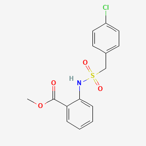 molecular formula C15H14ClNO4S B4675140 methyl 2-{[(4-chlorobenzyl)sulfonyl]amino}benzoate 