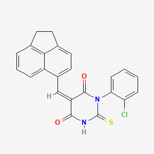 molecular formula C23H15ClN2O2S B4675158 1-(2-chlorophenyl)-5-(1,2-dihydro-5-acenaphthylenylmethylene)-2-thioxodihydro-4,6(1H,5H)-pyrimidinedione 