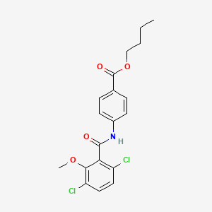 molecular formula C19H19Cl2NO4 B4675190 butyl 4-[(3,6-dichloro-2-methoxybenzoyl)amino]benzoate 