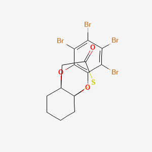 4,5,6,7-tetrabromo-2,9-dioxa-15-thiatetracyclo[8.4.3.0~1,10~.0~3,8~]heptadeca-3,5,7-trien-16-one