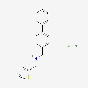 molecular formula C18H18ClNS B4675242 (biphenyl-4-ylmethyl)(2-thienylmethyl)amine hydrochloride 