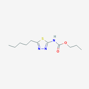 molecular formula C11H19N3O2S B4675293 propyl (5-pentyl-1,3,4-thiadiazol-2-yl)carbamate 