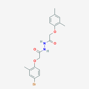 molecular formula C19H21BrN2O4 B4675309 2-(4-bromo-2-methylphenoxy)-N'-[(2,4-dimethylphenoxy)acetyl]acetohydrazide 