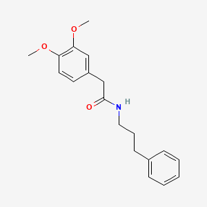 molecular formula C19H23NO3 B4675313 2-(3,4-dimethoxyphenyl)-N-(3-phenylpropyl)acetamide 